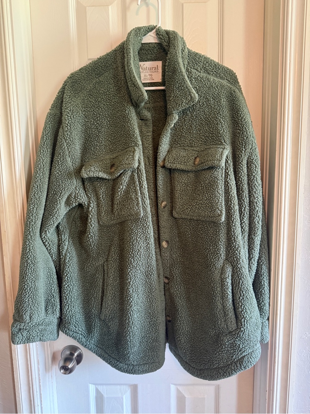 Women’s Sherpa Jacket in Sage Green